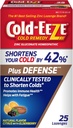 Cold- Eeze Plus Defense Přírodní Citrus s Elderberry zink Lozenges, Homeopatické studené Remedy, zkratky Společné studené příznaky, podporuje imunitní zdraví se Sambucus Nigra, Echinacea a Rose HIPS, 25 Ct