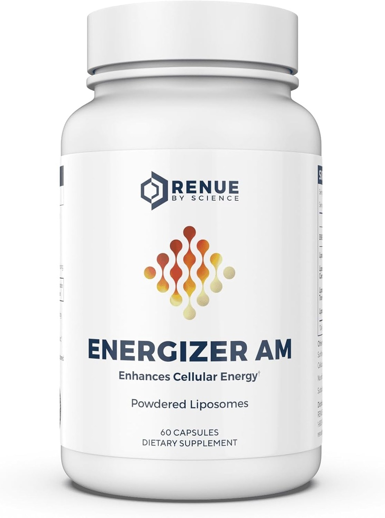 Renue By Science Energizer AM CLANE124; Liposomal Resveratrol Hesperidin & Green Tea Supplemente CLANE124; 60 Kapsle s Trans Resveratrol (65mg) Hesperidin (150mg) Green Tea Extract (35mg) - Non- GMO CLANE124; Made in USA