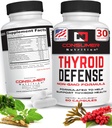 Podpora štítné žlázy pro ženy a muže - Ashwagandha, Cayenne, Schisandra, & Kelp pro zdraví štítné žlázy - Zinek, vitamin B12 & Jod doplňky pro štítné žlázy - štítné žlázy obrany 30 Kapsle