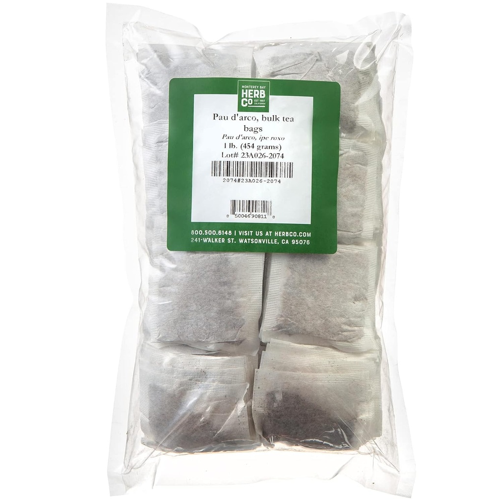 Monterey Bay Herb Co. Pau D 'arco Bylinný čaj 124; All- Natural & Caffeine Free Office 124; Přibližně 200 čajové sáčky 124; 1 LB