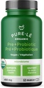 USDA Organic Prebiotic + Probiotic 60 Organicaps - Vegan Certified Organic Kosher Kompletní denní stravovací podpora. Všechny přírodní - Ultra Premium dietní doplněk.