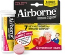 Vitamin C 1000mg (per Serving) - Airborne Very Berry Effervescent Tablety (10 Počet v krabici), gluten- Free Imunitation Supplement, s vitaminy A C E, ZINC, Selen, Echinacea & Ginger
