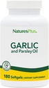 Natures Plus Česnek & Petržel - Přirozeně podporuje zdravou hladinu cholesterolu a krevního tlaku - 180 Softgels (180 Služeb)