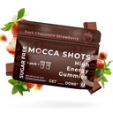 SGC nejvyšší koncentrace 100mg kofein na Gummy, 2 gumové na balení, 6- Pack Mocca Střelba Sugar- Free Jahodový Plant- based nootroppic Instant Energy s Ginkgo biloba, Theobromine.
