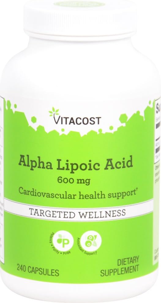 Vitacost Alfa Kyselina lipoová -- 600 mg - 240 tobolek