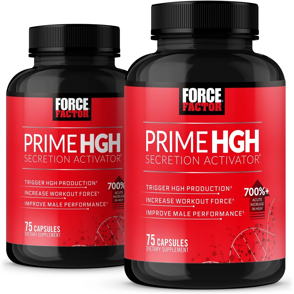 Force faktor Prime HGH Secretion Activator, 2-Pack, HGH dodatek pro muže s abecedním Velikost pomoci Trigger HGH Výroba, Zvýšení pracovní síly, & Zlepšit výkon, 150 Kapsle