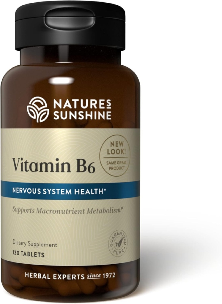 Yonune NLMUBR LUCKSIT Nature 's Sunshine Vitamin B6 120 Tablety