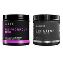 Kaged Pre Sport Pre Workout Powder Glacier Grape Creatine Monohydrát Micronized Powder Bundle, Energy & Muscle Recovery Dodatek Pack, 20 Servings Předcvičení + 100 Servings Creatin