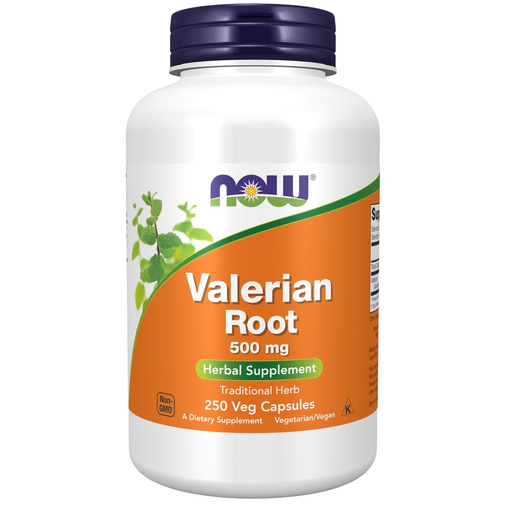 Nyní Potraviny doplňky, Valerian Root (Valeriana officinalis) 500 mg, Bylinný dodatek, 250 Veg Kapsle