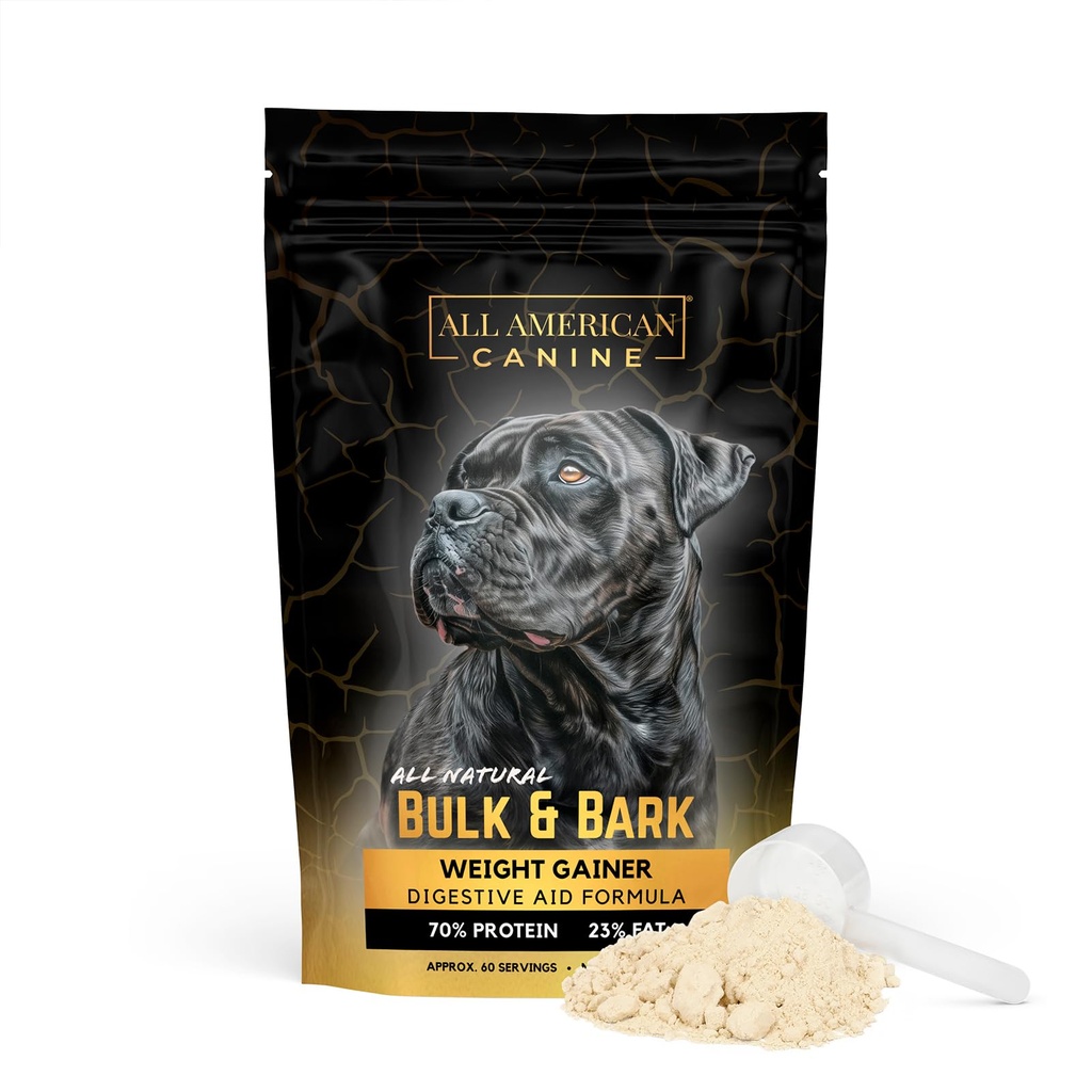 Psí váha Gainer + stravovací pomůcka Formule, přírodní doplněk zdraví Potraviny Topper, Přidání hmotnosti pro psy, & Pes Muscle Builder - 60 Služeb