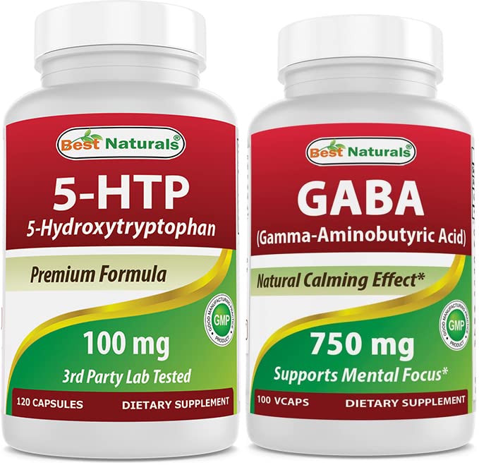 Nejlepší Naturals 5- HTP (5- hydroxytryptofanum) 100 mg & GABA 750 mg