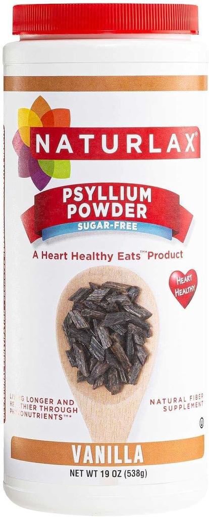 Sugar- Free Psylium Husk Fiber Powder, Vanilla Ochucené 19 oz