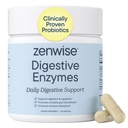Zenwise Zdraví Dědičné Enzymy pro Gut Zdraví & Nadýmání Relief - Multi Enzymy Digestion Dodatek s Probiotika, Bromelain & Papaya pro Digestivní Zdraví Podpora - Muži & Ženy - 45 Počet