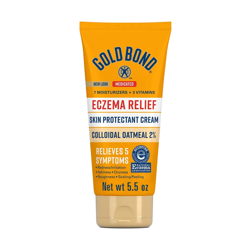 Gold Bond Medicated Eczema Relief Skin Protectant Cream, 5.5 oz., s 2% koloidní ovesné vločky
