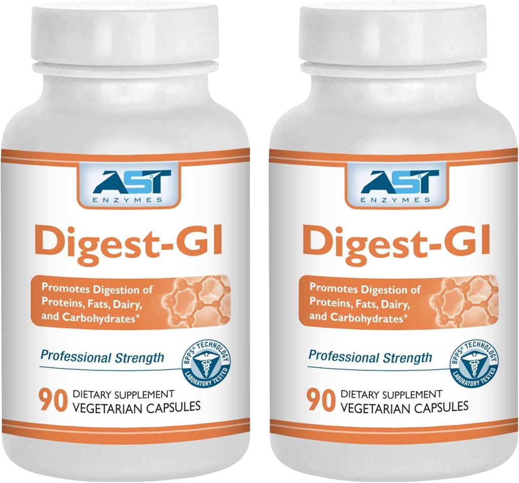 Digest- GI trávicí enzym - (90 x 2) Vegetariánské kapsules- Digestion and Bloating Relief for woman and men
