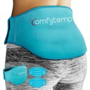 Comfytemp Ice Pack for Back Pain Relief, 2 Packs, FSA způsobilý, Reuse Gel Lower Back Wrap Ice Brace for Sciatica Injuries, Hot Cold Compression for Lower Lumbar, Waist, Men Women After Surgery Gift