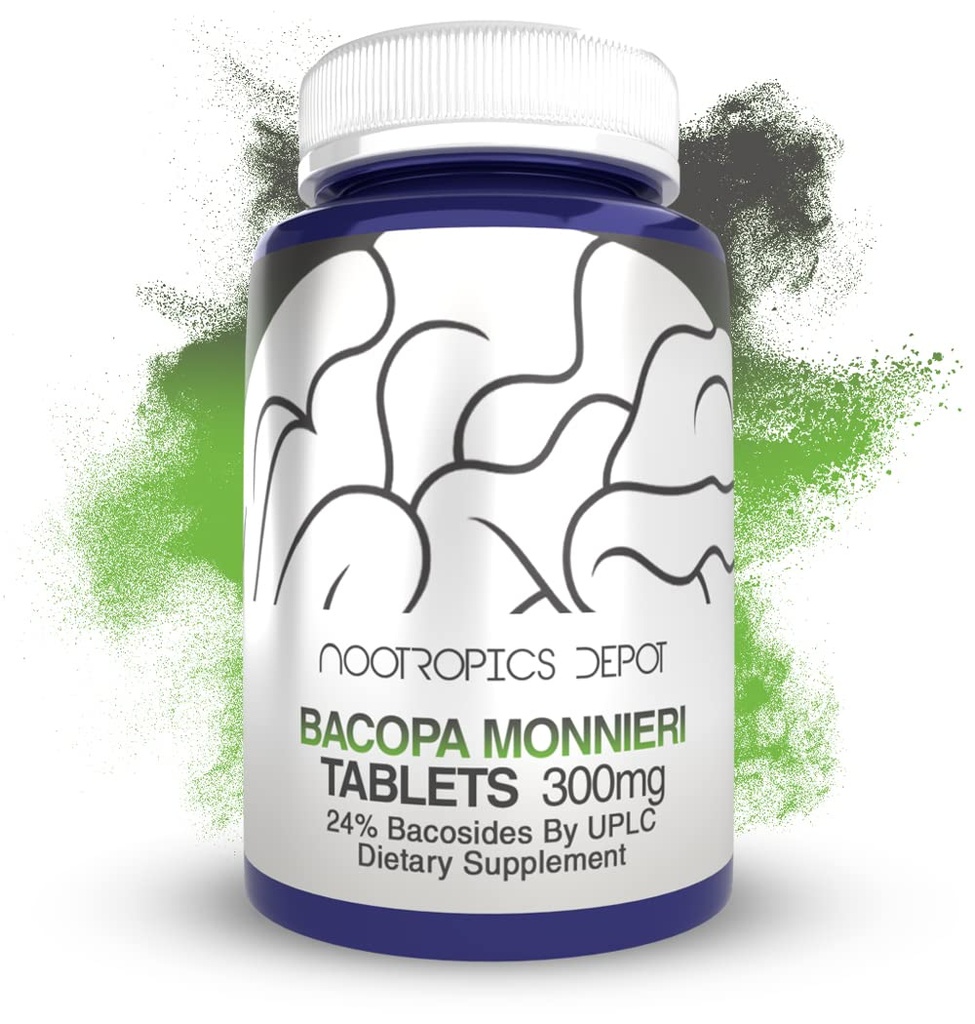 Bacopa monnieri Extract Tablety CLAS124; 240 Count CLAS124; Minimum 24% Bacosids CLAS124; Může pomoci podpořit kognitivní funkce CLAS124; Může pomoci podporovat řízení stresu
