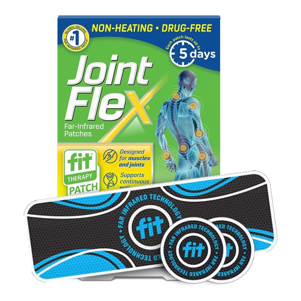 JointFlex FIT Therapy Far Infrared Patch Trial Pack, podporuje kontinuální aktivní mobilitu svalů a spojek, do 5 dnů / patch, voděodolný, neohřívání, Drog- Free - 3-ct, 1 Obdélníkové / 2 kolo