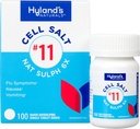 Hylandova č. 11 Cell Salt Nat Sulph 6X Tablety, Cold and Flu Medicine, Nausea Relief, Rychlé rozpuštění tablety, 100 Počet