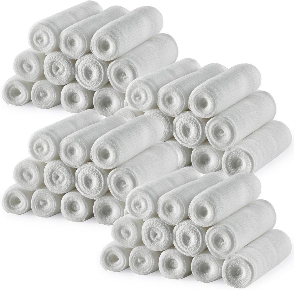 MEDca Gáza Obvazové rolky - 48 Pack, 4 v x 4.1 Yards, Medical Grade Gáza a Stretch Obvaz pro zranění a první pomoc Kit