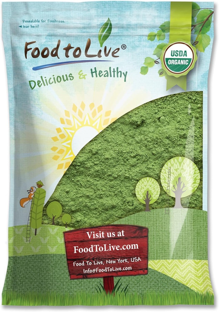Organic SuperGreens Powder Blend, 6 Pounds - Smíšená kapusta, Moringa, Spirulina, Powders Wheatgrass. Non-GMO, Pure, Vegan, Bulk. Bohatý na antioxidanty, chlorofyl. Skvělé pro šťavnatost, Smoothies, pečení