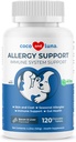 Alergie Podpora psů - 120 Žvýkací tablety - s vitamínem C, Omega 3 a Colostrum - Itch Relief, Alergie Relief pro psy, kůže Soother - s probiotika pro imunitní systém zdraví