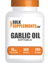 BulkSupplements.com Česnek Oil Softgels - Aged Česnek dodatek, Odorless - Gluten Free, 1 Softgel per Serving (10mg), 365 Počet (balení po 1)