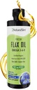 NaturalSlim Flaxseed Oil Liquid Fresh Taste Flax Oil Organic Cold Pressed & High in Omega 3 6 9 Fatty Acid Flax Seed Dodatek pro zdravé buňky, vlasy, kůže, a nehty - Fresh Taste 16 fl. Oz.