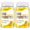Saw Palmetto pro ženy - DHT Block Vlasový růst Dodatek - 500mg Potent Saw Palmetto Gummies pro vlasy, kůže, nehty, Močové Wellness - Mango- Ananas Flavor - 120 Gummies