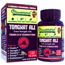 Extra síla Tongkat Ali s Tribulus Terrestris. Výkonný (100: 1) Longjack / Tongkat Ali Extract. 120 Veg Kapsle Tongkat Ali for Men.All Natural, Non- GMO, Vegan, No Stearate, No Rice Powder