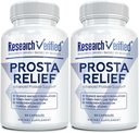 Výzkum Ověřený ® Prosta Relief - Saw Palmetto a Bioperine ® - Prostate Health; močové a močové zdraví, pohon a výkon; Čisté přírodní, 90 Kapsle (Balení po 2)