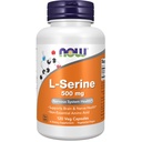 Nyní doplňky, L- Serine 500 mg, Nervový systém Zdraví, 120 Veg Kapsle