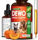 Kočka a pes Bylinné Broad Spectrum Cleanser - Liquid Cleanse for Puppy & Kitten - Digestive Support & Better Nutrition Absorpce pro domácí zvířata - Wormwood, Dýňová semena a mrkev ve složení - 2 Oz