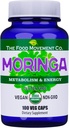 Food Movement CO. Moringa - Certified Organic Superfood, All Body Wellness, Natural Energy Support, Podporuje zdravý metabolismus - 100 Vegan Kapsle