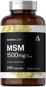 Horbäach MSM Kapsle 1500mg PHARMAD 124; 240 Count PHARMAD 124; Non- GMO, gluten Free Supplementary PHARMAL 124; Berkshire Labs