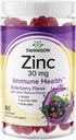 Swanson Zinek Gummies - Všechny přírodní vitamin dodatek Podpora antioxidační aktivity & Body Defense - Pomáhá podporovat váš imunitní systém & Zdravé tělo - (Elderberry, 60 Gummies)
