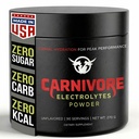 Premium Hydration Powder for Carnivore Diet - Balanced Electrolyte Support, Zero Carb, Keto Friendly - dodatek pro optimální energii a obnovu - 90 Služeb (bez příchutí)