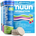 Nuun Hydration Electrolyte Tablety - sodík, draslík, chlorid, vápník, hořčík, 1g & 0g Sugar Drink Mix CLAS124; Vegan, Gluten Free, Non- GMO CLAS124; Kompletní balení, Smíšené příchutě, 4 balení (40 Celkem)