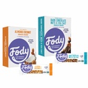 Foods Snack Bars Variety Pack, 1.41 Oz (balení 24), mandlové kokosové a tmavé čokoládové oříšky & mořská sůl, proteinové bary, nízké FODMAP, Gut & IBS Friendly, Vegan, laktóza zdarma, Non- GMO, gluten zdarma
