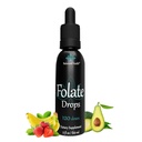 Folátové kapky - 120 Služeb, 2oz, Butterskosh Flavor, 500mcg L-5-MTHF Dodatek kyseliny listové
