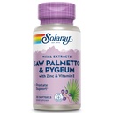 SOLARAY Saw Palmetto a Pygeum - Saw Palmetto pro muže w / Pygeum Bark, zinek, vitamín E, dýňový olej - Prostatní doplňky pro muže w / Beta Sitosterol - 60denní záruka - 30 Služeb, 30 Softgels