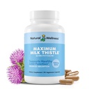 Maximum Milk Thistle dodatek pro podporu jater - 720mg Silybin Phytosom (10X Absorpce) - Játra čistící detox & opravy, enzym zdraví - Vegan, Non- GMO, gluten zdarma - 90 Kapsle (30- Day Supply)