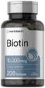 Horbaach Biotin 10000 mcg colum124; 200 Softgels s vitaminem B7 colum124; Kosmetický doplněk colum124; Non- GMO & gluten zdarma