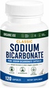 Classic Natrium Bicarbonate 650mg Natural Organic Use Sodium Bicarbonate Powder Pills Sodium Bicarbonate Tablets (Caps) Stomach Acid Alkalinity 120caps