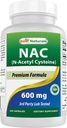 Nejlepší Naturals NAC - N Acetyl Cystein 600 mg 250 Kapsle - n Acetyl cystein - Výkonný antioxidant