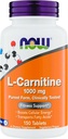 Nyní doplňky L- Carnitin 1000mg - 150 Tablety Hodnota Velikost, Podporuje Lean Muscle Growth, Karnipure, Non- GMO, Kosher, Ideální pro Vegans, Sportovci, a podpora energie