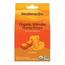 Wedderspoon Organic Manuka Honey Drops, Honey & Echinacea, 20 Count (balení po 1) 124; Genuine New Zealand Honey Found 124; Perfect Remedy for Dry throats