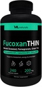 ML Naturals FukoxanthIN 240 Zeleninové kapsle. Fukoxanthin 10% 200 mg na servírování, podporuje metabolismus a antioxidant, NSF- Certified & cGMP- Compliant