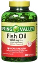 Spring Valley All Natural Fish Oil Heart Health 1000 Mg / 300 Mg Omega-3 200 Soft Gel