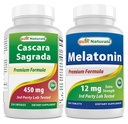 Nejlepší Naturals Cascara Sagrada 450 mg & Melatonin 12 mg